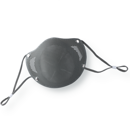 Máscara facial de silicone com filtro substituível