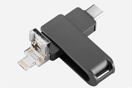 USB Flash Drive giratório 4 em 1