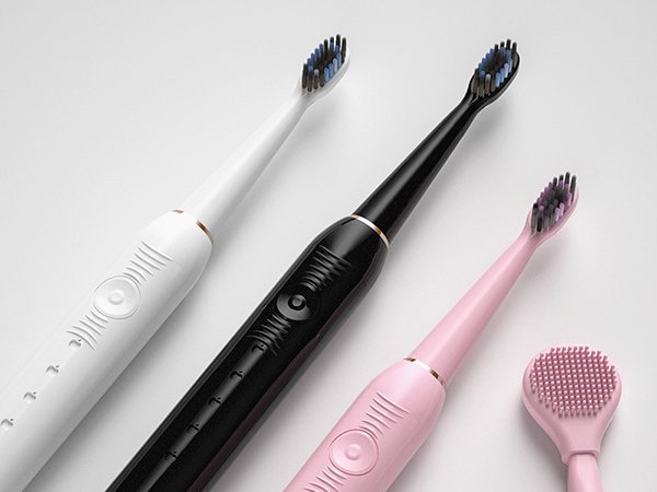 Escova de limpeza facial macia de alta frequência