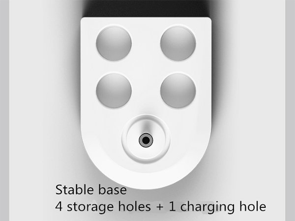 Doca de carregamento com orifícios de armazenamento
