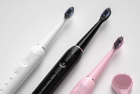 Escova de limpeza facial & Escova de dentes elétrica 2 em 1