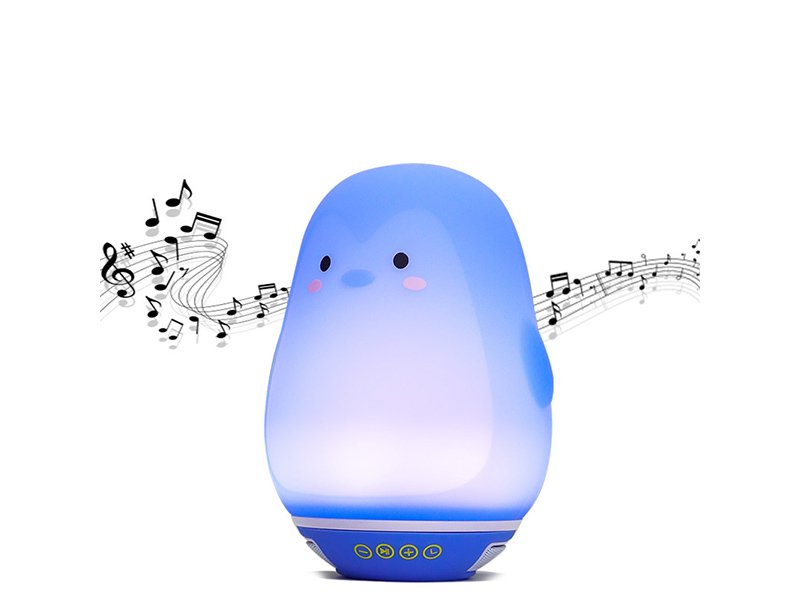 Design de forma de passarinho, não só fornecendo sons suaves, mas também emitindo uma luz quente