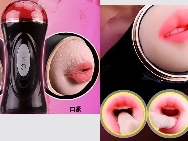 Masturbador masculino Cup, duplo canal