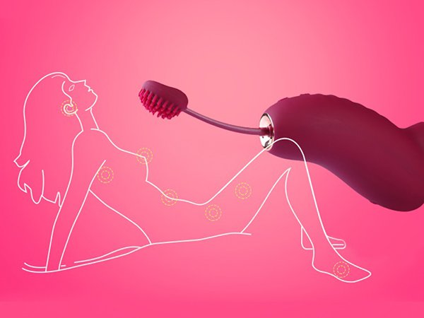 Estimulador de clítoris, vibrador e sucção