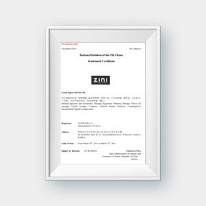 Registro de marca comercial ZINI